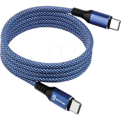 MAGNETO C2C BL R - Sync- & Ladekabel, USB-C -> C, 1,0 m, blau