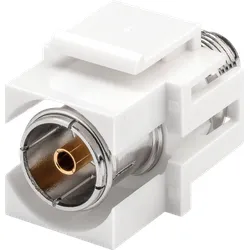 GOOBAY 79933 - Keystone Modul Koax-Buchse / F-Buchse, bündig, weiß