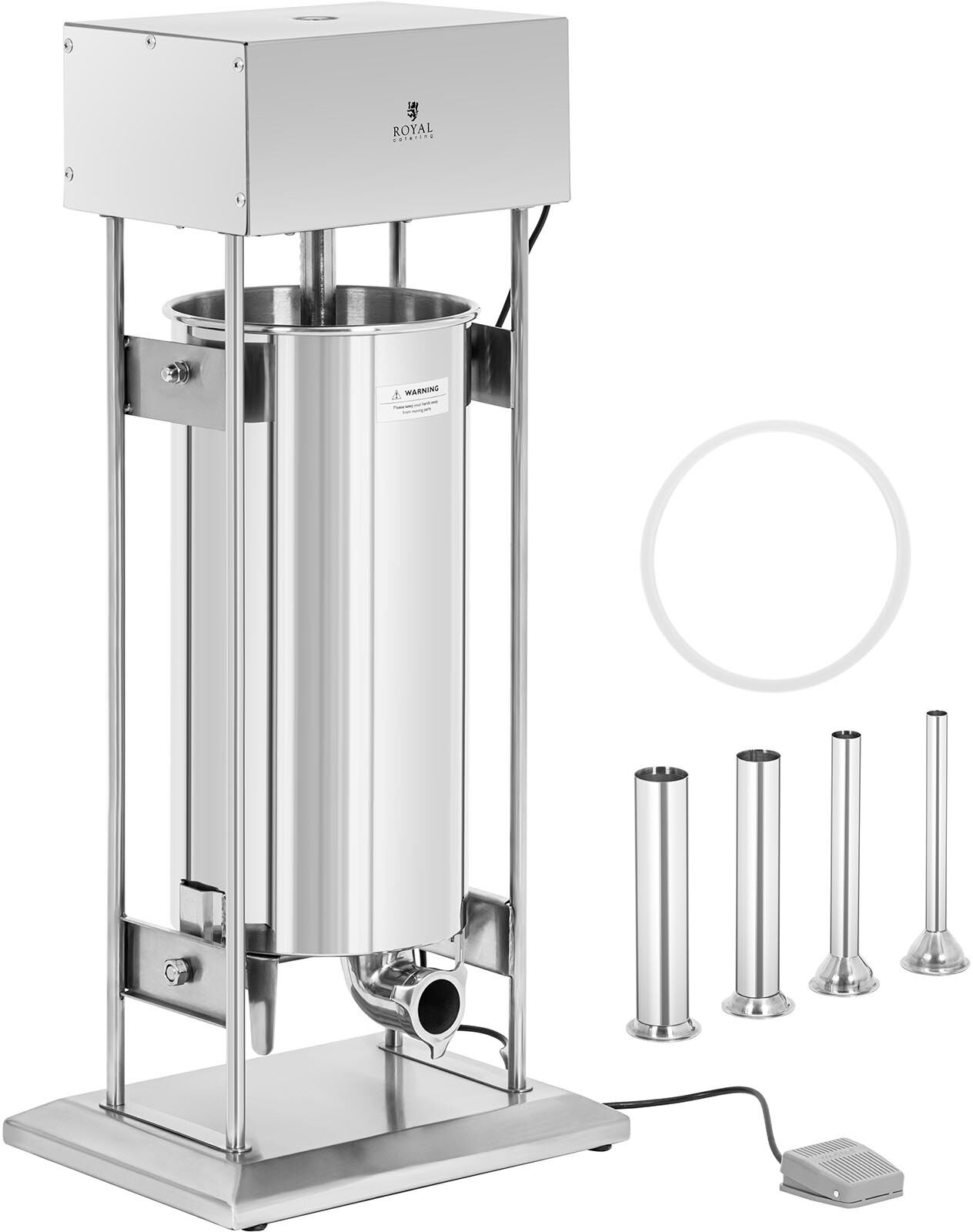 Poussoir à saucisse - 30 l - électrique - avec 4 tubes de remplissage - Royal Catering RCSS-030E