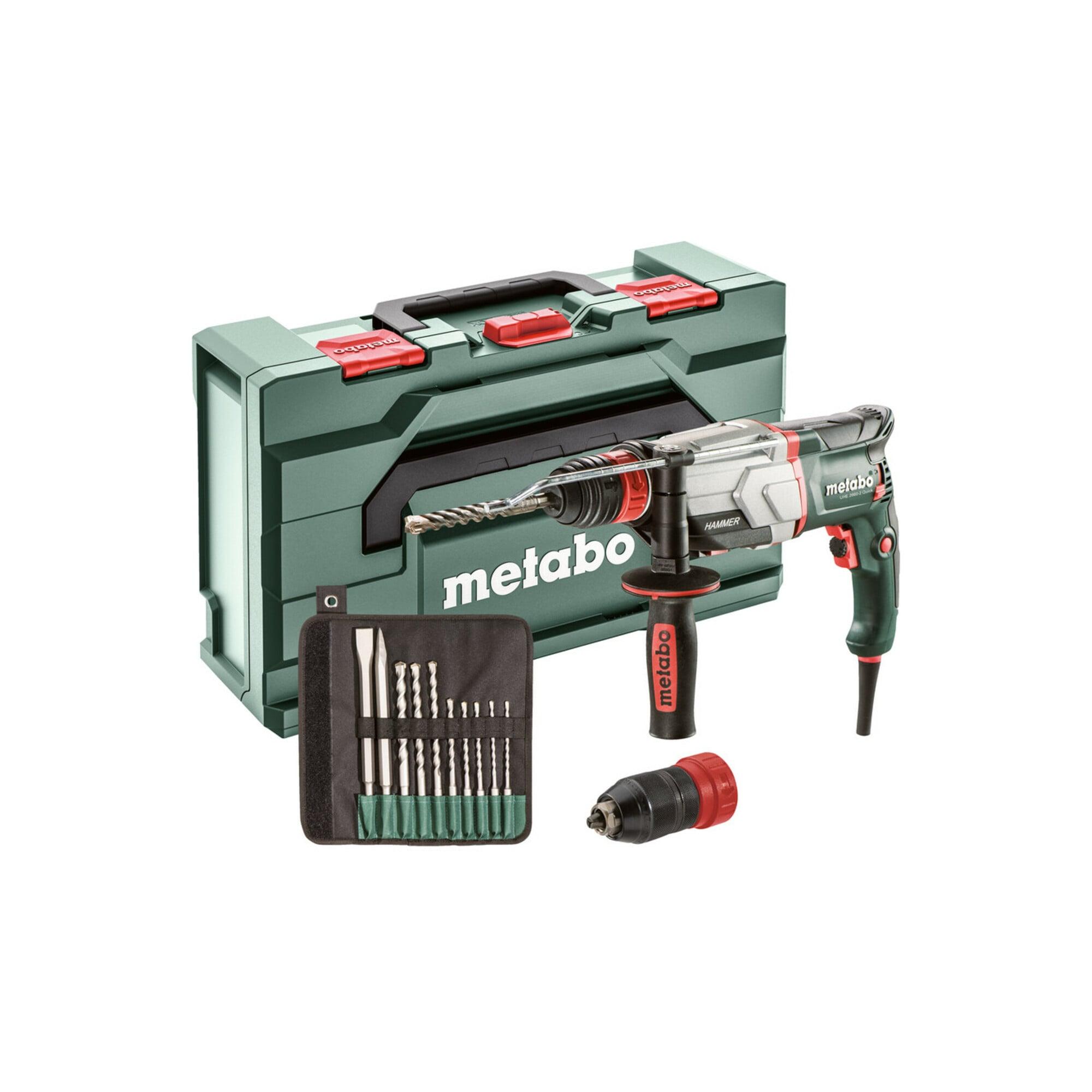 Metabo Multihammer UHE 2660-2 Quick Set mit SDS-plus-Bohrer-/Meißelsatz (10-tlg.); metaBOX 145 L (600697510)