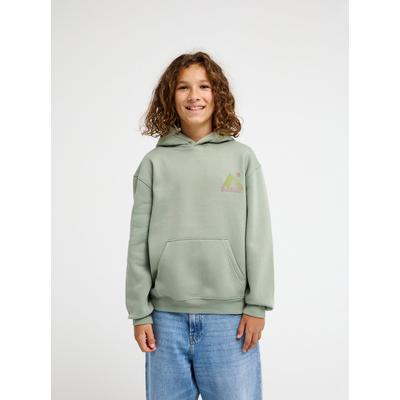 Kapuzensweatshirt QUIKSILVER "GRAPHIC HOODIE OVERSIZED YOUTH", Jungen, Gr. 14, grün (iceberg gree), Obermaterial: 55% Baumwolle, 45% Polyester, Sweatshirts, für Kinder, mit Kapuze, Oversized Schnitt, aus Baumwolle und Polyester