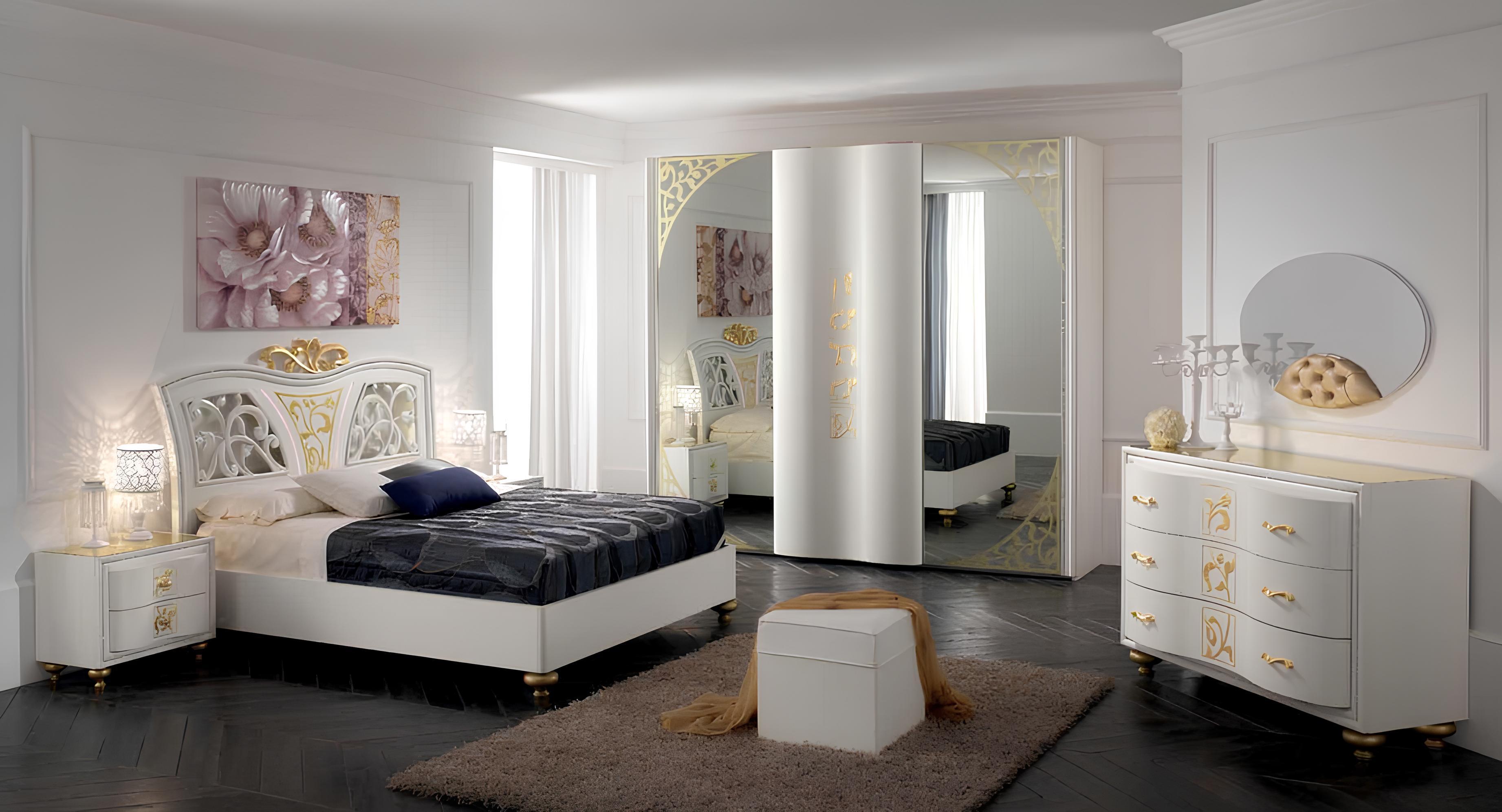 Luxus Bett Modern Betten Holz Gold Bettrahmen Doppel Bettgestelle Design