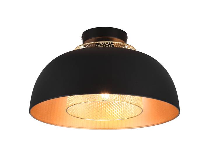Plafonnier Ø 35cm Noir Fer, verni E27
