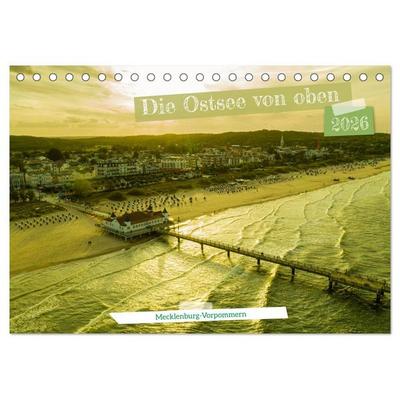 Die Ostsee von oben, Mecklenburg-Vorpommern (Tischkalender 2026 DIN A5 quer), CALVENDO Monatskalender