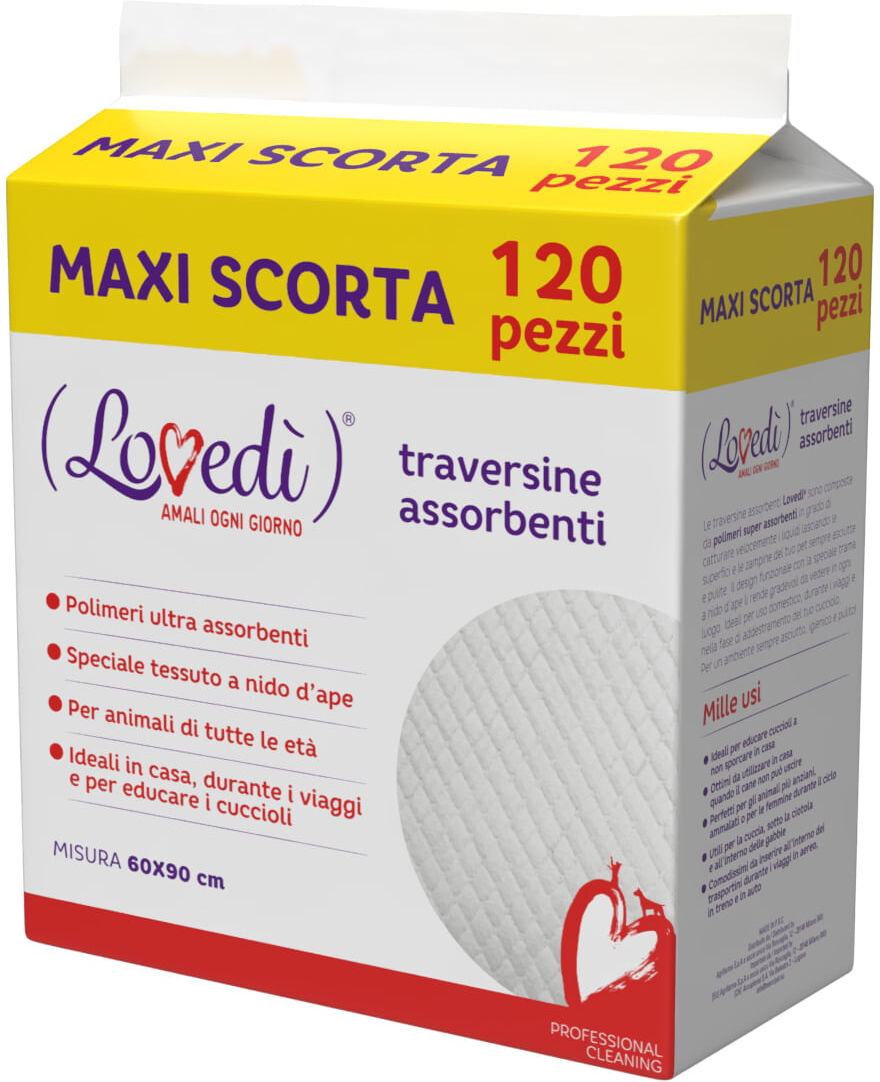 LOVEDI Tappetini Igienici 60X90CM 120PZ