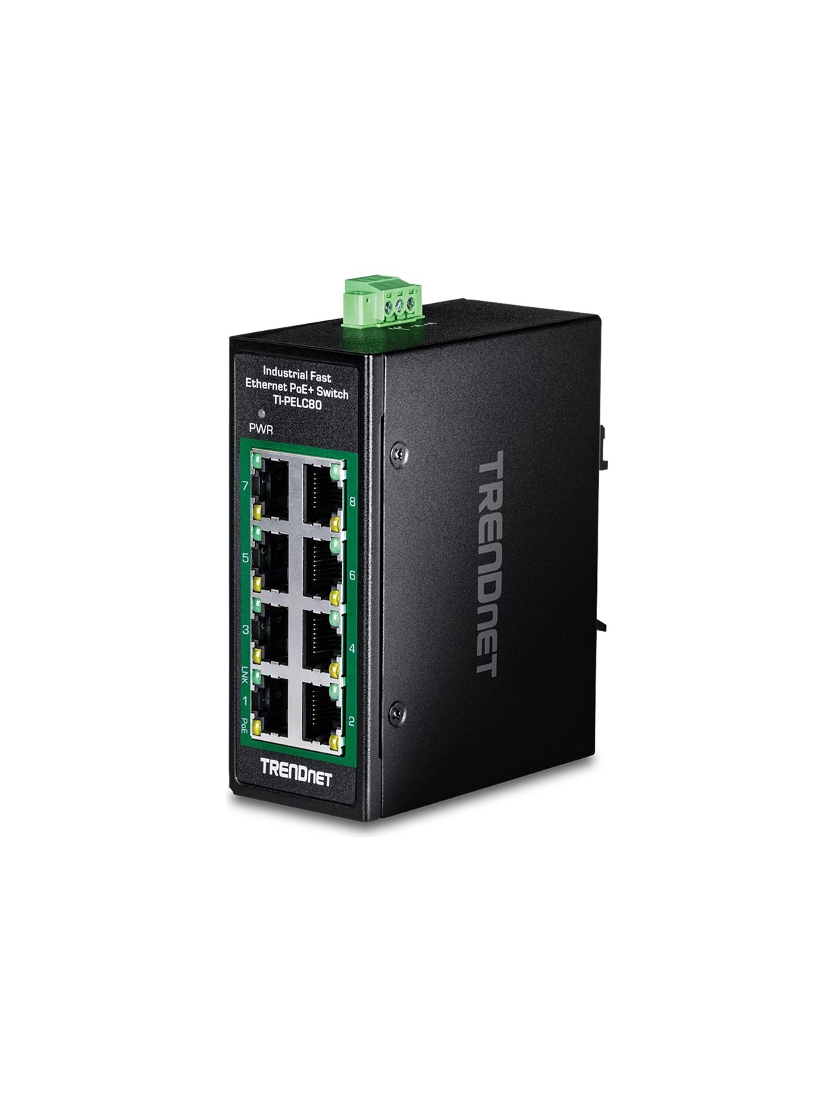 TRENDnet TI-PELC80 - Version V1.xR - switch - industrial mini - 8 ports - TAA Compliant