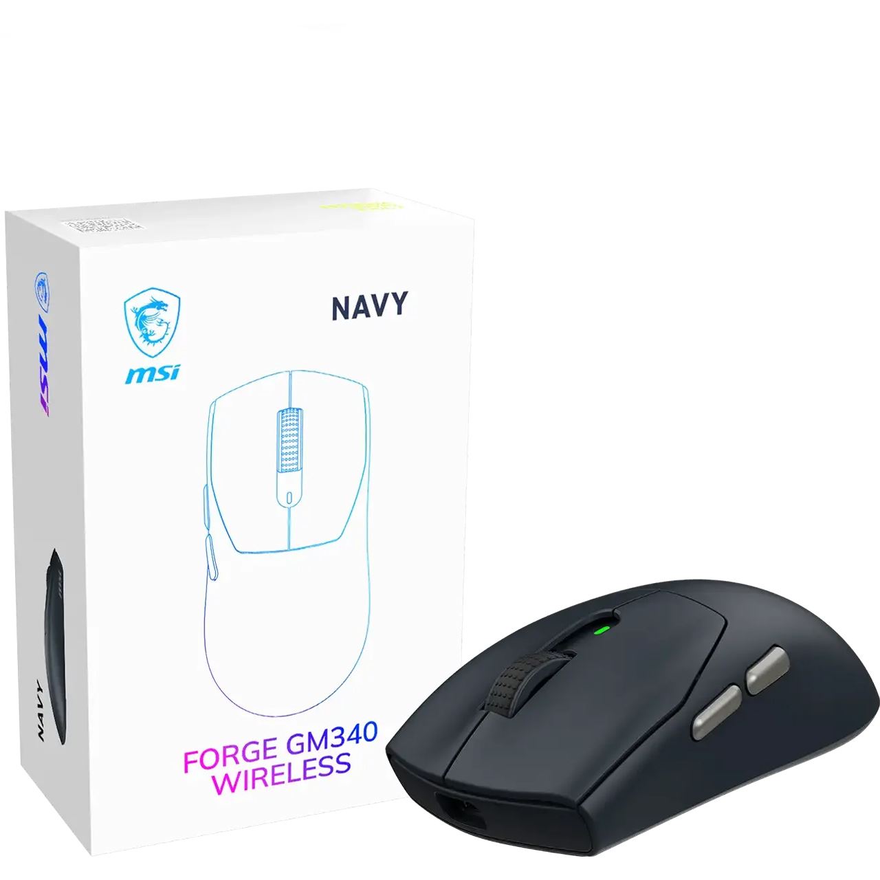 MSI Forge GM340 W Navy WIRELESS Gaming Maus
