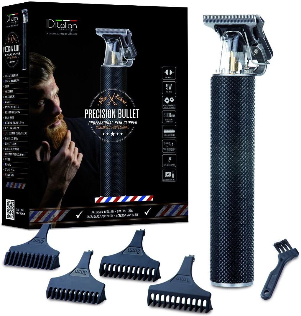 Italian Design Precision Bullet Haarschneider   schwarz - Refurbished