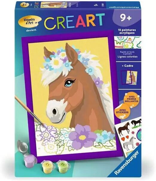 CreArt Kids 18x24cm : Cheval fleurissant - Ravensburger
