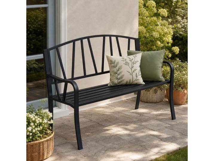Banc de jardin - PAGE LIVING - 120 cm - 2 places - Métal - Imperméable