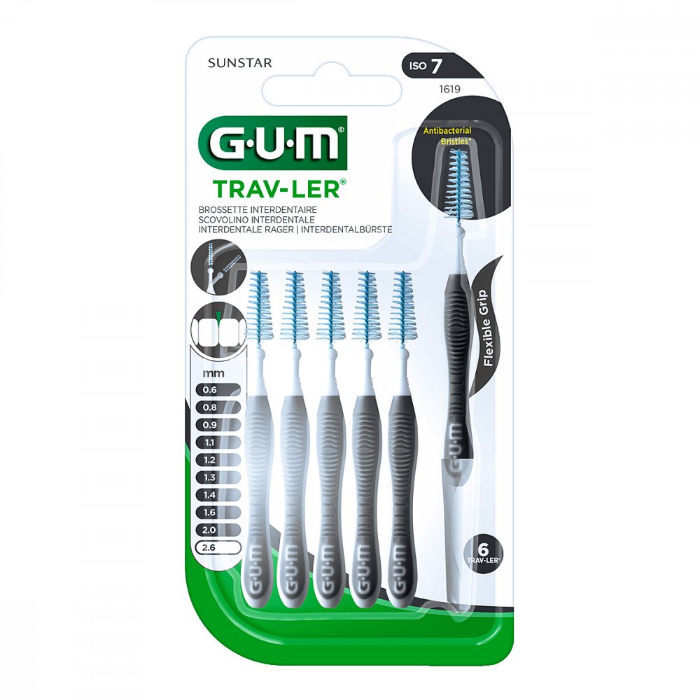 Sunstar Deutschland GmbH GUM Trav-ler 2,6mm dunkelgrau Interdentalbürste 16333293