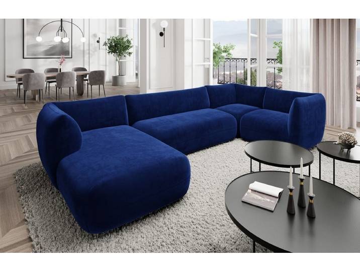 Stoff Wohnlandschaft Madrid U-Form