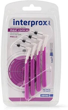 Interprox Plus Maxi Conical Scovolino Angolato 2.3 mm 4 Scovolini Viola