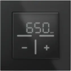 HMIP WGTC-GF1-A - Set 1x Glasthermostat CO2 + Rahmen, 1-fach, schwarz