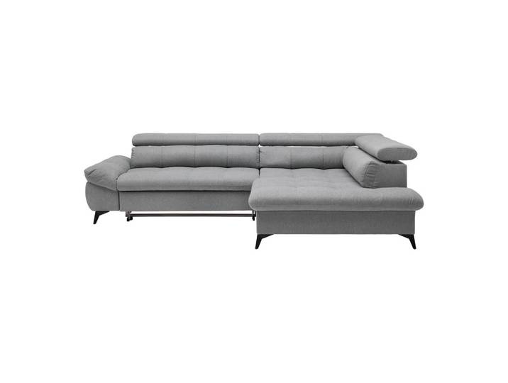 Mömax Ecksofa, Hellgrau, Metall, Ottomane rechts, L-Form, 296x201 cm, Liegefunktion, Schlafen auf Sitzhöhe, Rücken echt, Wohnzimmer, Sofas & Couches, Wohnlandschaften, Ecksofas