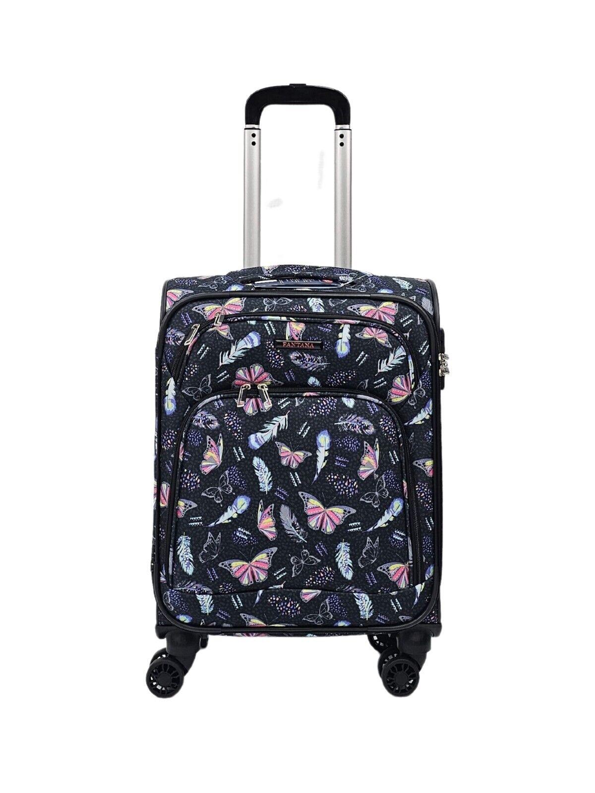 Leichte Koffer 8 Rad Gepäck Schmetterling Reise weiche Taschen