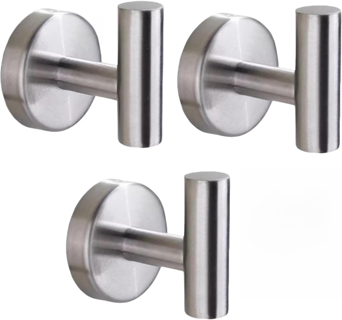Modern wandrek voor jassen en accessoires, geperforeerd zilver