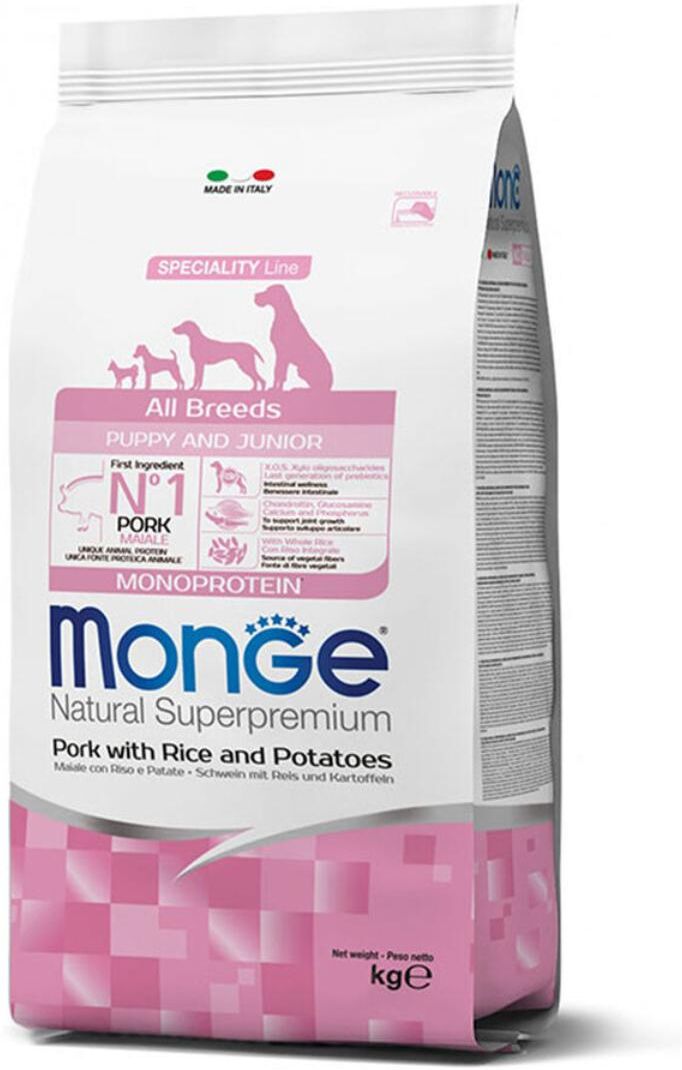Kit Risparmio 2x12KG Monge Natural Superpremium Puppy e Junior Maiale 2X12KG