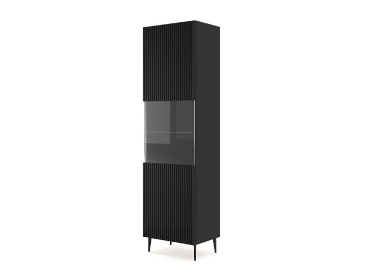 Vitrine coloris noir 60 x 42 x 215 cm