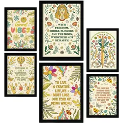 POSTER Set Mit 6 Abstimmungen Von Stimmung Der Brillanten A3 & A4 Rahmenlos
