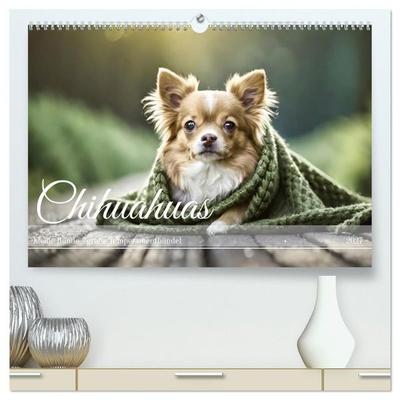 Chihuahuas - Kleine Hunde - große Temperamentbündel (hochwertiger Premium Wandkalender 2027 DIN A2 quer), Kunstdruck in Hochglanz