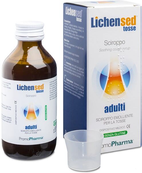 PROMOPHARMA SpA Lichensed Tosse - Sciroppo Adulti 200ml per Tosse Secca e Grassa: Rimedio Naturale