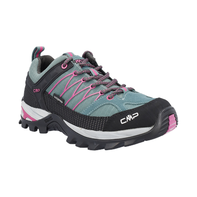 Wanderschuh CMP "RIGEL LOW WMN WP TREKKING SHOES", Damen, Gr. 42, Synthetik, agave, festival, Leder, Synthetik, Schuhe Wanderschuh, wasserdicht