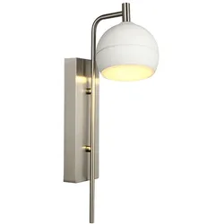 LED Wandleuchte Wandlampe Wohnzimmerleuchte Schlafzimmer Silber Weiß H 43 cm