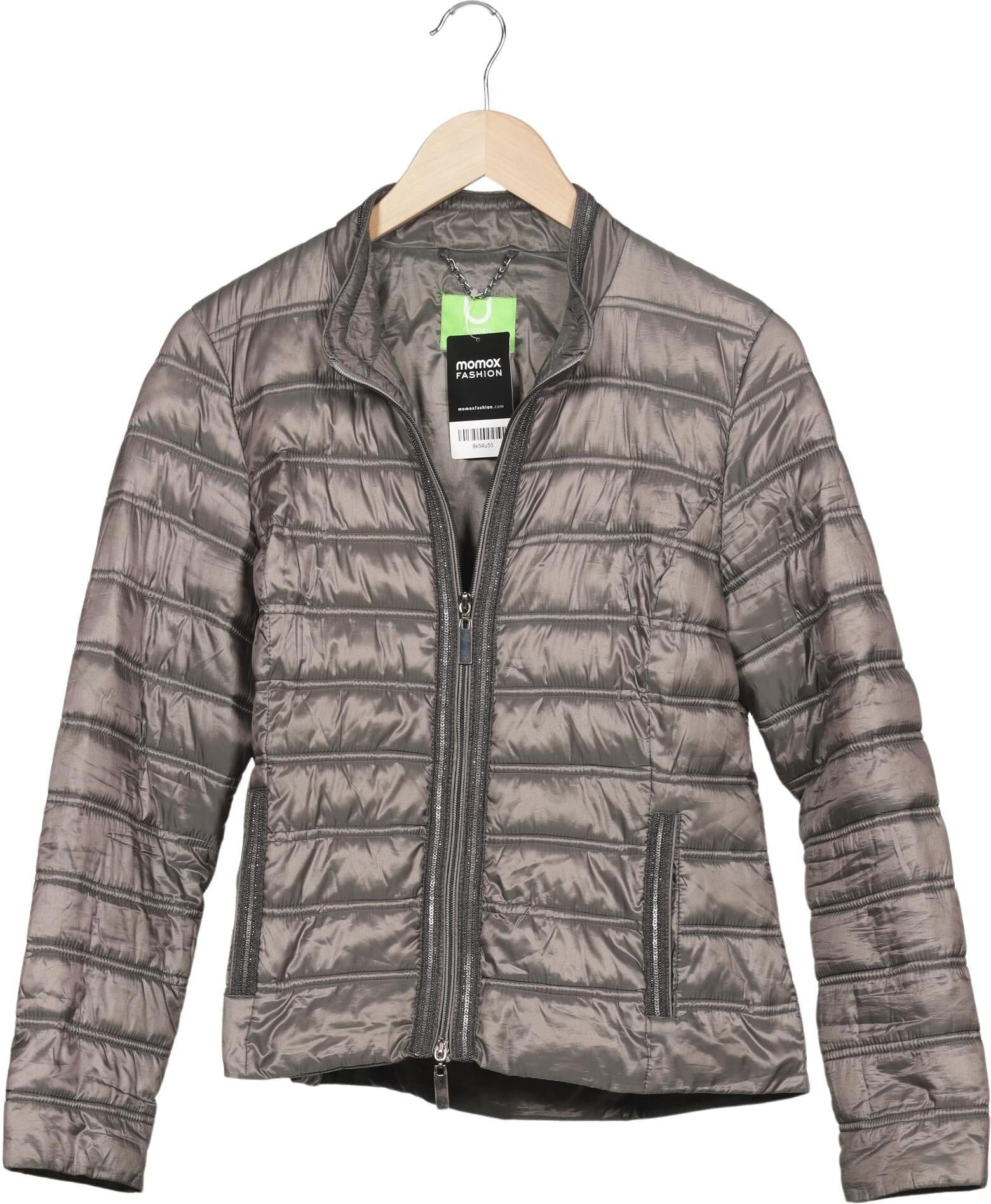 Eileen Fisher Damen Jacke, Grau, Gr. EU 38, Synthetik - Second Hand