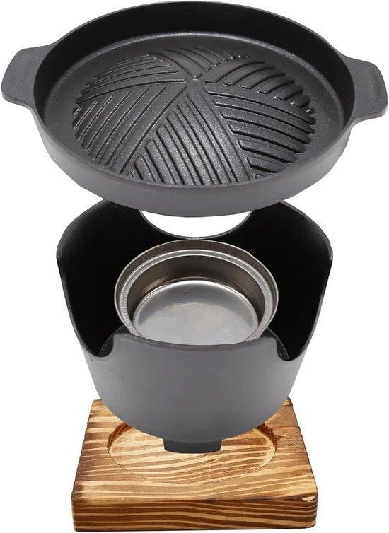 Draagbare Mini Houtskoolgrill voor Tafelgebruik - Koreaanse BBQ Stijl
