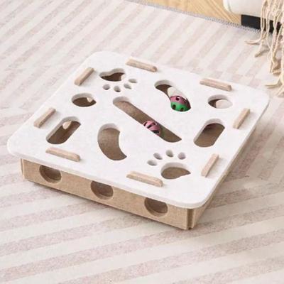 Uplift Picks Interactive Felt Cat Maze Puzzle Toy With Bell Balls e