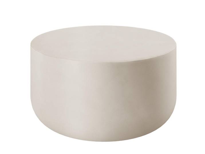 tectake Couchtisch rund Ronan, 80 x 39,5 cm, beige, Beige, Keramik, Rund, 80x39.5x80 cm, Wohnzimmer, Wohnzimmertische, Couchtische