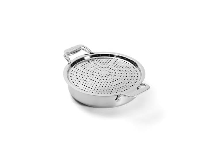All-Clad D5 Sauteuse aus gebürstetem Edelstahl, 5-lagig, mit Deckel und Spritzschutz, 4 Viertel, Induktion, ofen- und grillfest bis 315 °C, Kochgeschirr, Küchenutensilien, Töpfe und Pfannen, Silber