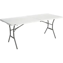 Lifetime Kunststoff Klapptisch, 182x76x74 cm - Weiß