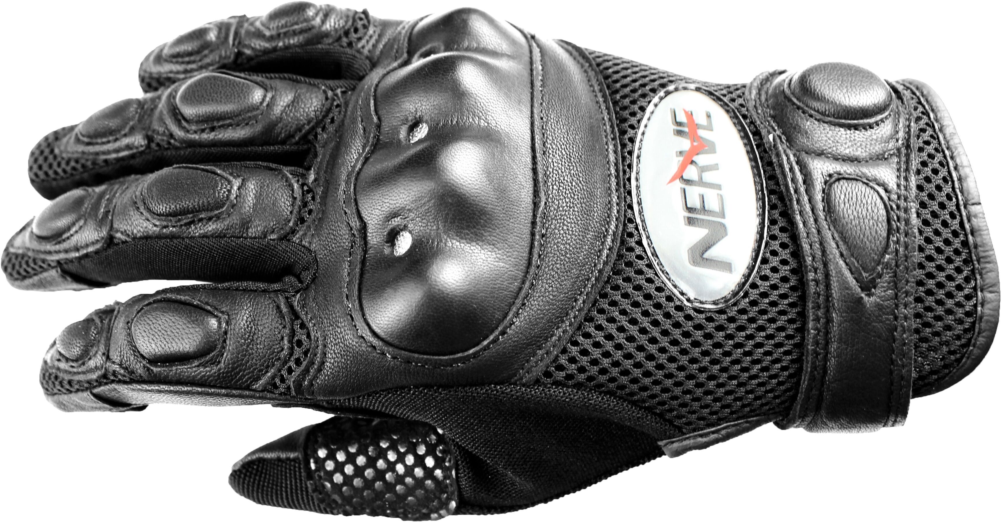 Motorradhandschuhe NERVE "KQ07" Gr. XL, schwarz, Handschuhe, XL, Leder, Motorradhandschuhe schwarz XL