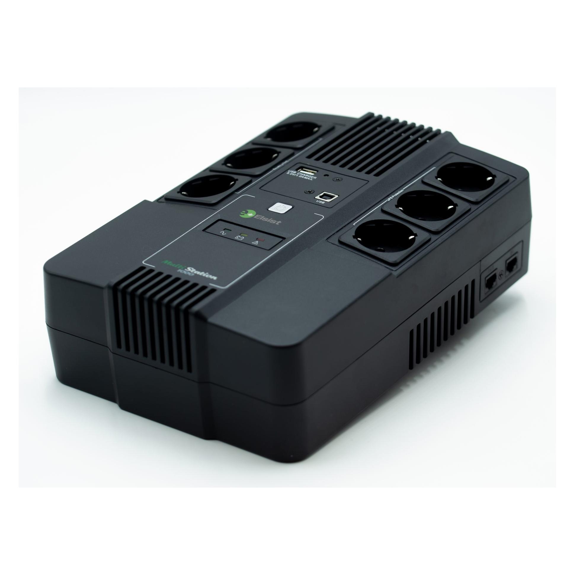 Nacon Gaming MULTIPRESA - LINE INTERACTIVE 800 VA 480 W CON 6 PRESE SHUKO E USB (MULTISTATION800) (800 VA, 480 W) (MULTISTATION800)