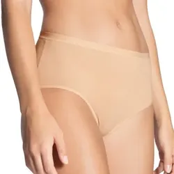 Calida Natural Comfort Brief Highwaist Beige Baumwolle Medium Damen
