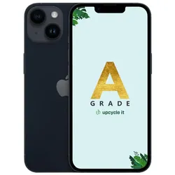 Upcycle it Apple iPhone 14 128 GB (128 GB, Black, 6.10", Dual SIM, 5G), Smartphone, Schwarz