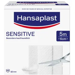 Hansaplast Sensitive Pflasterrolle, 5m x 6cm 1 St