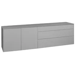 Mäusbacher TV-Lowboard Monza Glas Kreidegrau