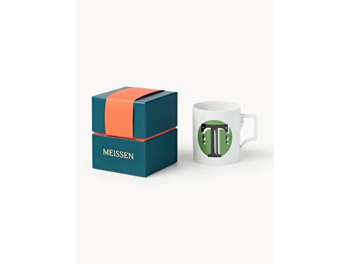 Westwing x MEISSEN, Handgefertigte Tasse Initials mit Dekor-Motiv