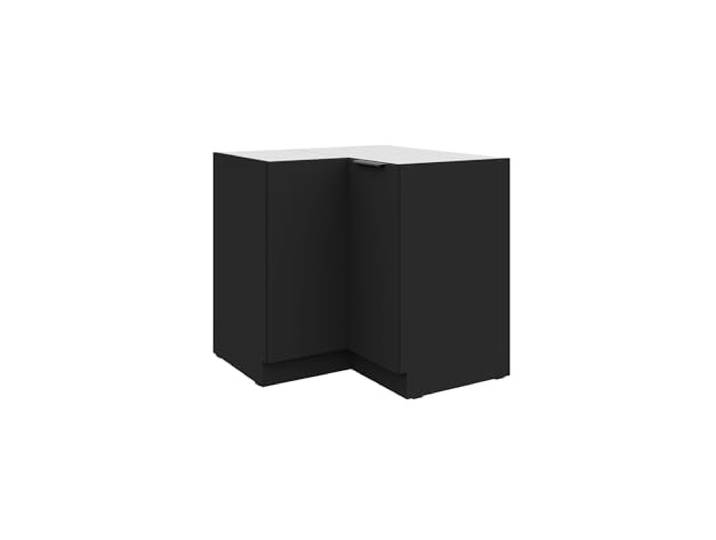 Küchen Eckunterschrank 90x90 cm SIENA Schwarz Küche Küchenzeile Küchenblock