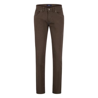 Stoffhose ATELIER GARDEUR "SANDRO", Herren, Gr. W33/L30, Länge 30, braun (hellbraun), Obermaterial: 97% Baumwolle CO. 3% Elasthan EL., uni, modern fit, Hosen Stoffhose, modern & gepflegt