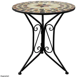 HTI-Living, Gartentisch + Balkontisch, Gartentisch Metall Schwarz Kairo (55 x 68 cm)
