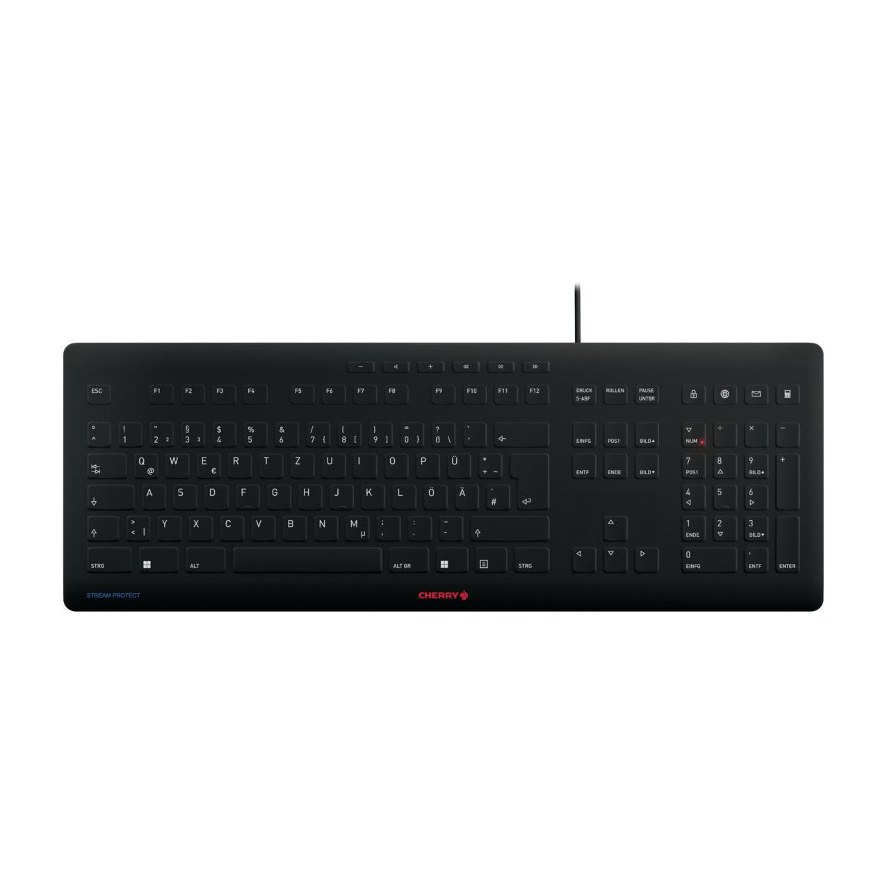 CHERRY Stream Protect USB EU schwarz/grau (kabelgebunden)