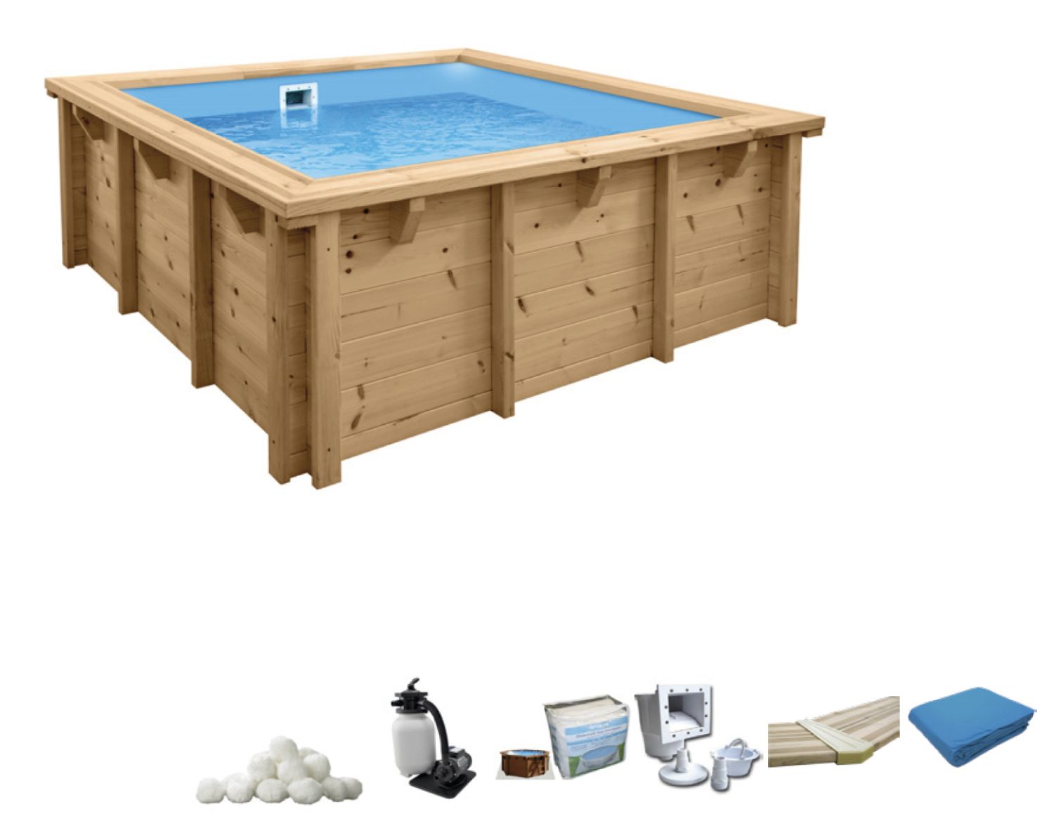 XXXINTERHIVA Holzpool Tiefe 0,78 m, mit Filteranlage 16915068