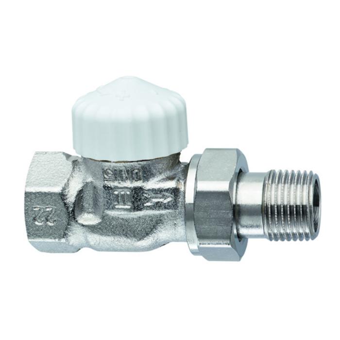 Heimeier V-exact II Thermostat-Ventilunterteil 3452-01.000 Rp 3/8xR 3/8, Durchgang, verkürzt, Messing