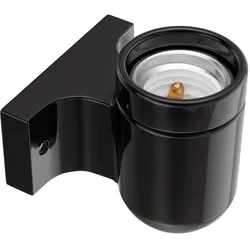 ledscom.de Wandleuchte FEL, Porzellan, schwarz glänzend, eckig, 1x E27 max. 300W