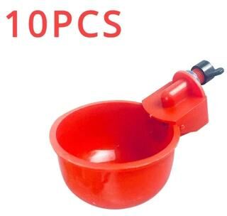 Inspired Living Automatic Poultry Waterer Cups Chicken Drinking Cups & Poultry Water Dispenser System 10pcs