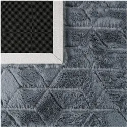TT Home, Teppich, Wohnzimmer Teppich Esszimmer Langflor Geometrisches Design Skandi Moder 3D Uni (150 x 80 cm)